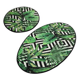Mijölnir Juego de alfombrillas de baño Tropic Djt Multicolor de 2 piezas
